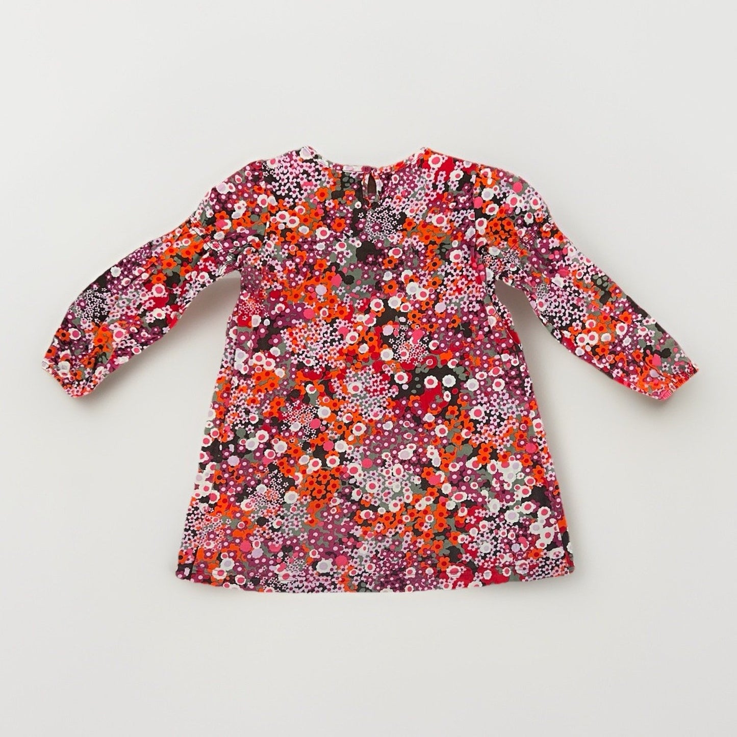 Hanna Andersson 110/5T Crochet Flower Power Long Sleeve Cotton Girls Dress Retro