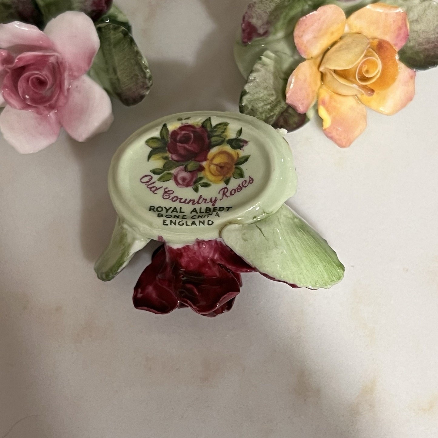 6 Royal Albert Old Country Roses Place Card Holder Placards Tea Party Romantic