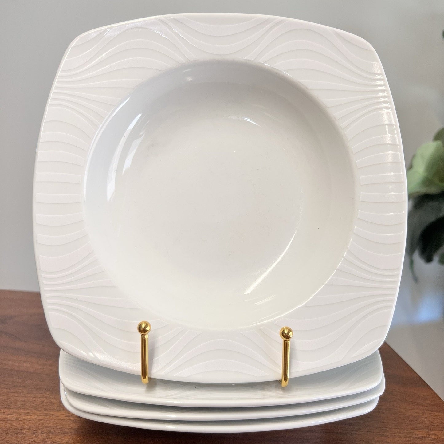 4 x Jonathan Adler Happy Home Lantern Soup Bowls Coastal Contemporary Modern