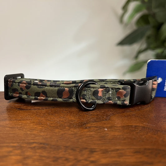 NWT Top Paw (L) Comfort Unisex Green Gold Animal Print Soft Dog Puppy Collar 🐾