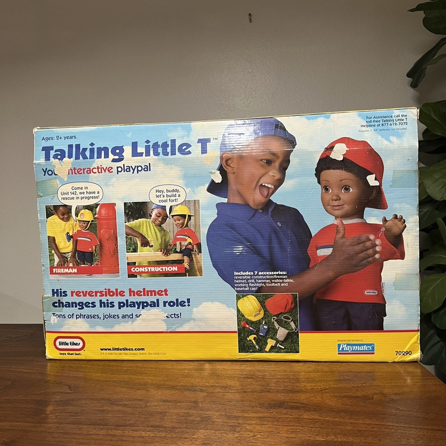 NIB Little Tikes Talking T Interactive Playpal Black Brown Boy Doll Playmates