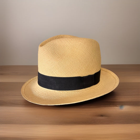 J Crew Panama Hat Straw Fedora S M Genuine Ecuador Unisex Summer Classic