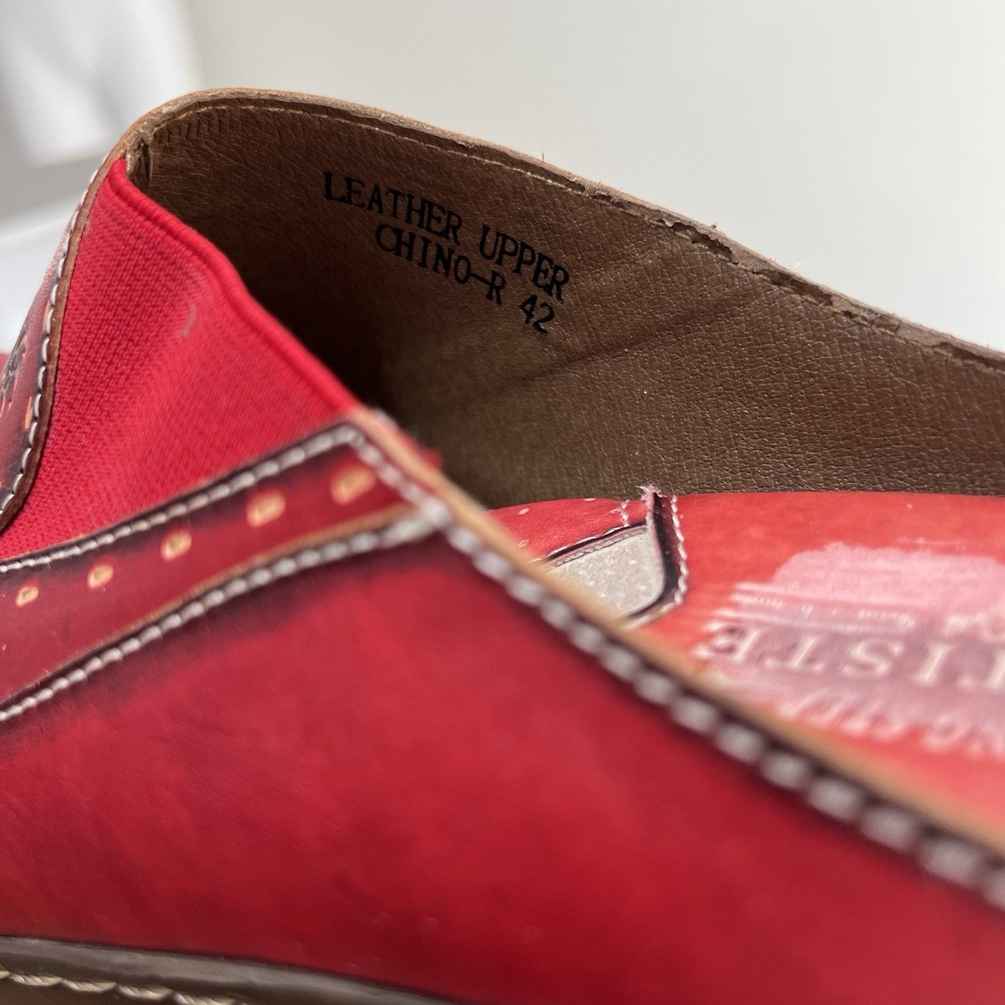 L'Artiste by Spring Step Mule Womens Chino Red Leather Clog 11.5 Sz 42 EU