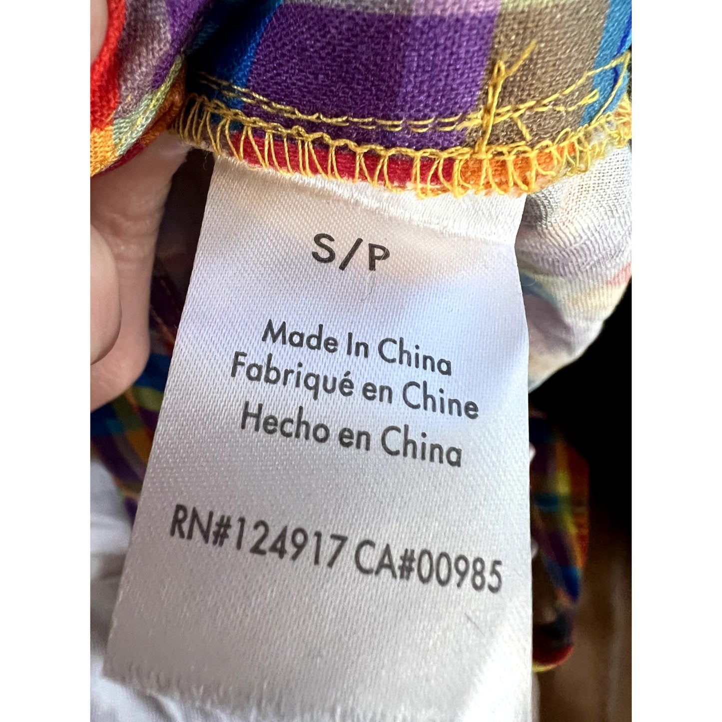 $128 NWT WeWoreWhat Danielle Bernstein Basic Rainbow Plaid Overall Shorts Sz S