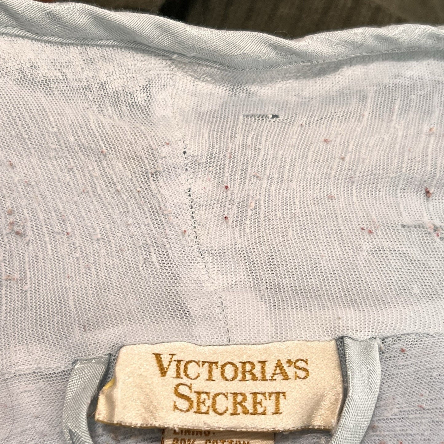 Victorias Secret Gold Label Terry Satin Long Robe XS/S Belted Old Hollywood
