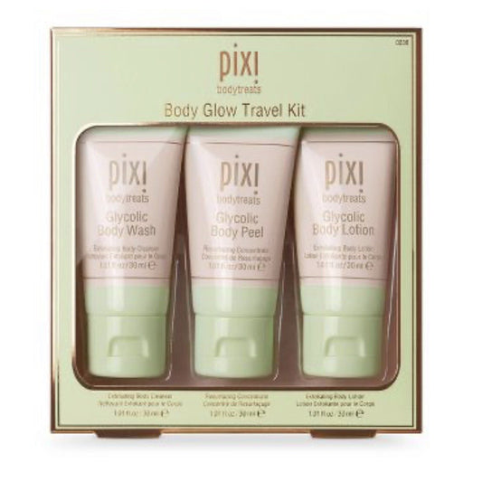 Pixie Bodytreats Body Glow Travel Kit Lotion Concentrate & Exfoliating Cleanser