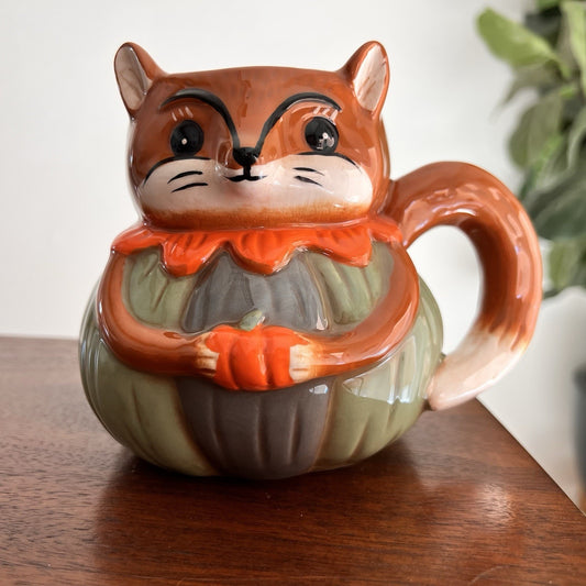 Johanna Parker Fox Mug Fall Harvest Critter Thanksgiving Pumpkin Anthropomorphic