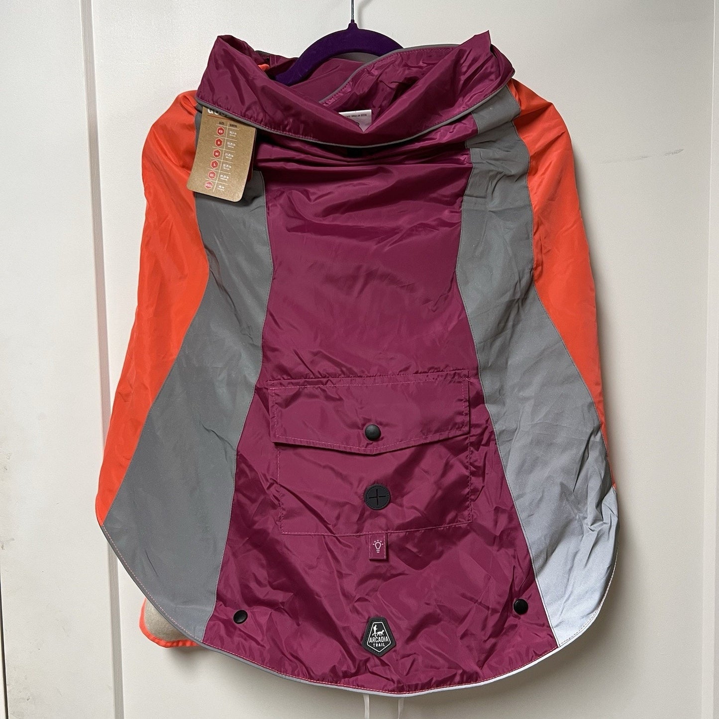 Arcadia Trail XXL Dog Coat Removable Fleece Liner Reflective Water Repel Camping