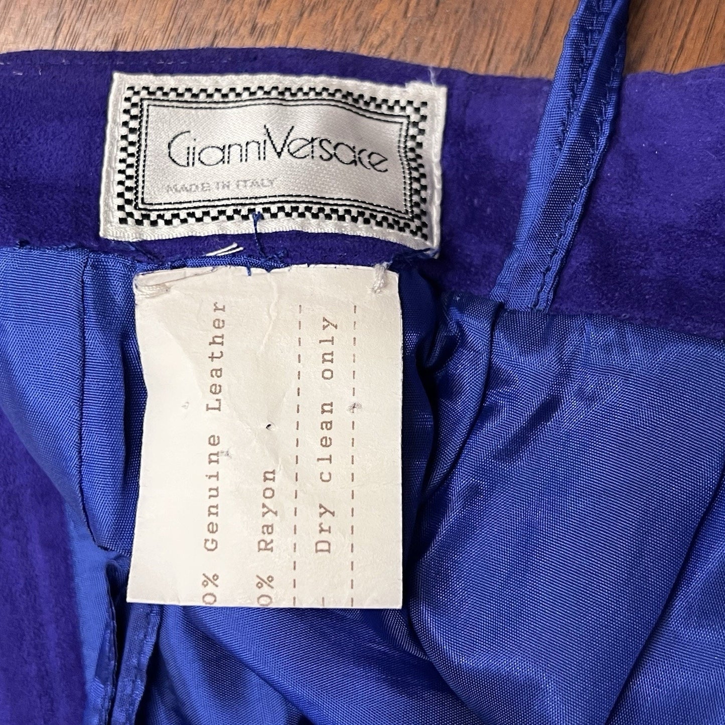 RARE 1991 GIANNI VERSACE Opera Balletto Teatro Cinema Vintage Leather Skirt