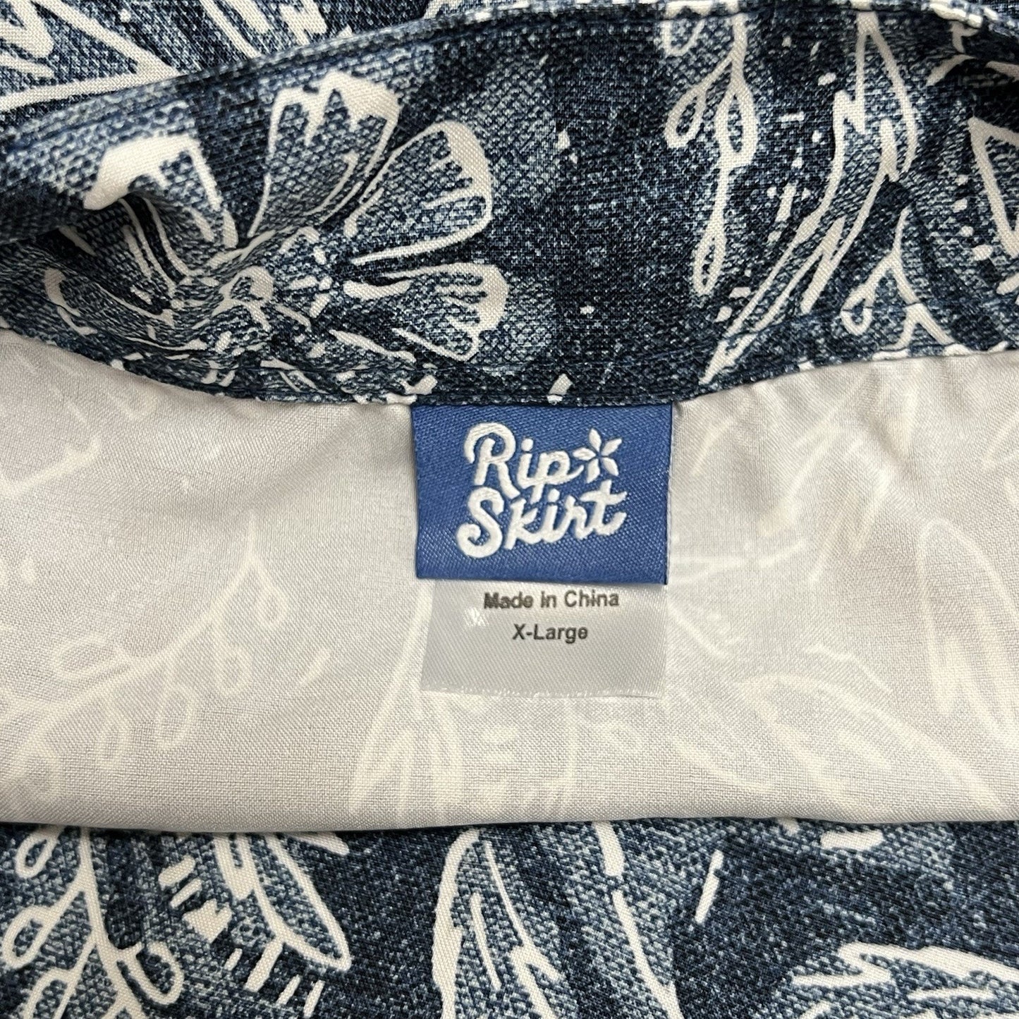 RipSkirt XL Length 3 Women 16-18 Flora Rustica Wrap Skirt Print Blue Floral