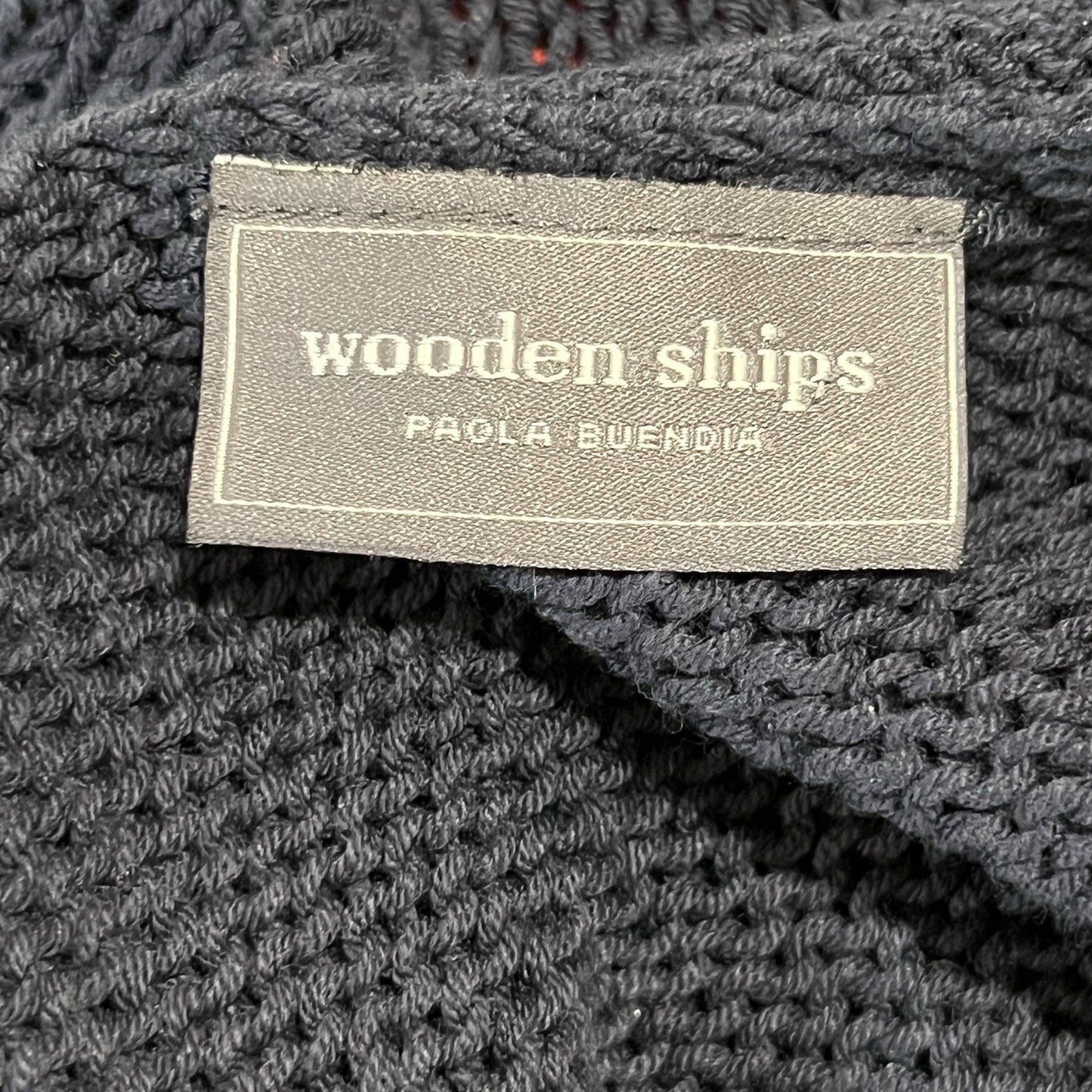 Wooden Ships Sweater M/L Lobster Knit Long Sleeve Nautical Coastal Beach Preppy