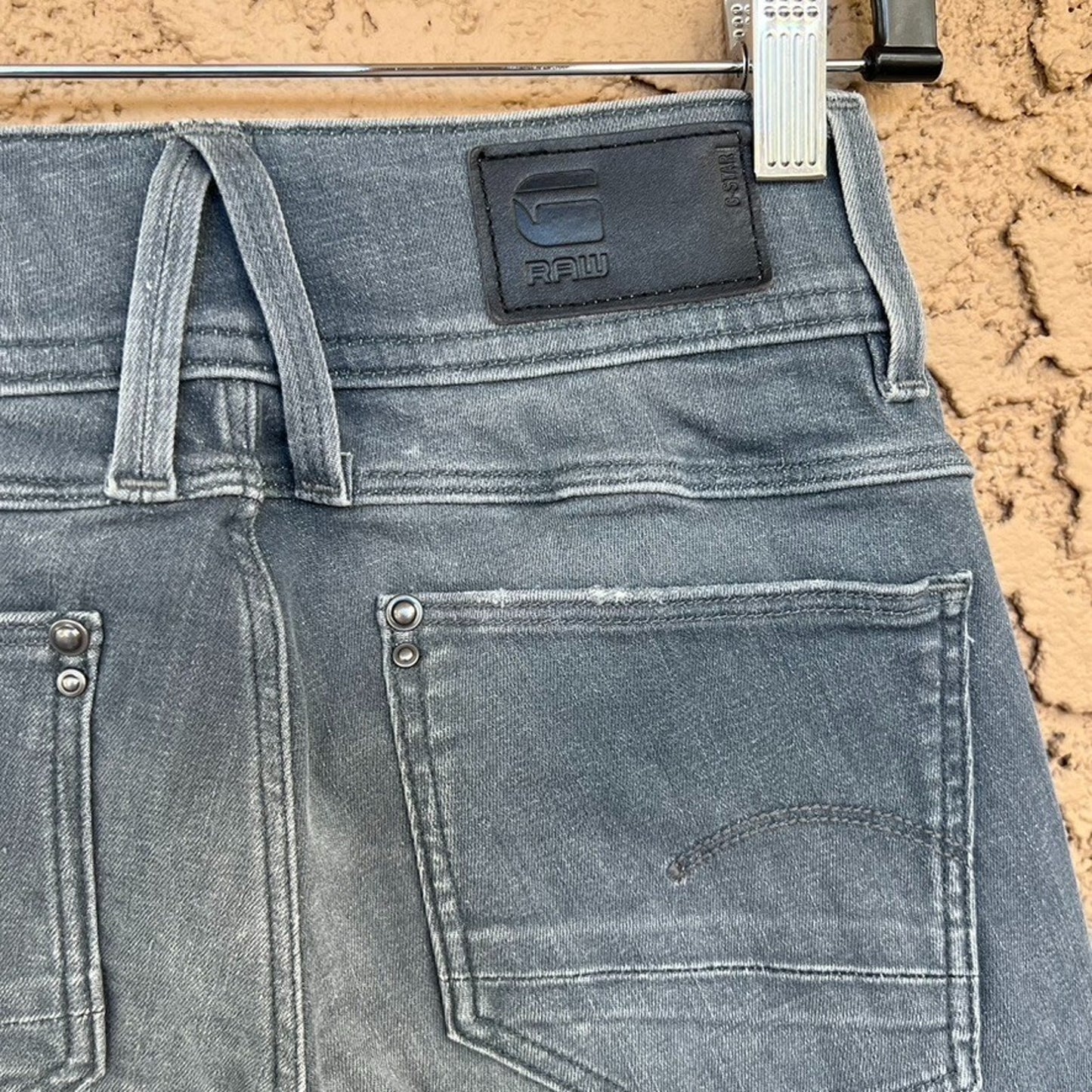 G-Star RAW Lynn Biker Mid Super Skinny Ankle Zip 24x30 Grey Moto Streetwear