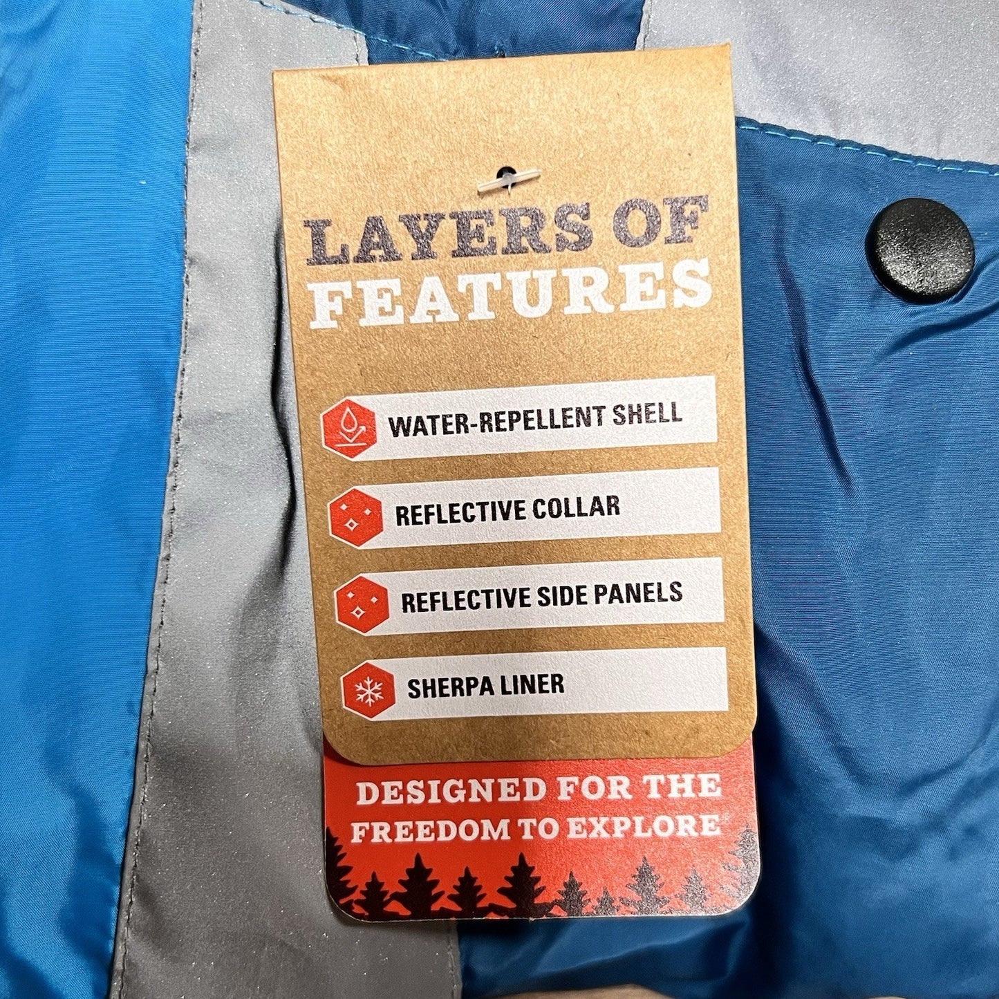 Arcadia Trail XL Dog Coat Removable Fleece Liner Reflective Water Repel Camping