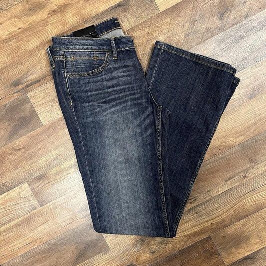 NWT Banana Republic Sz 10 Long Bootcut Jeans 30/10L Dark Low Rise Straight