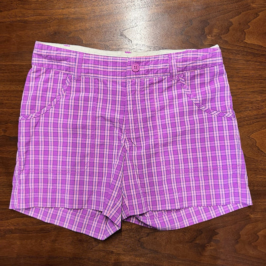 Columbia Omni-Shade Girls Shorts Medium 10/12 Adjustable Hiking Outdoor Purple