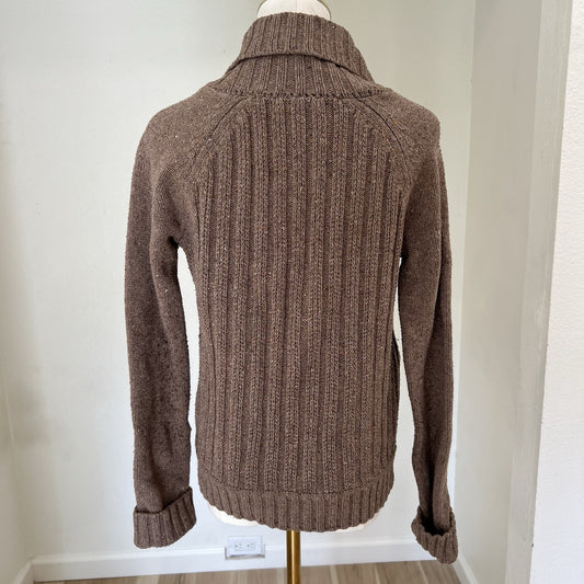 Eddie Bauer (S) Cable Knit Cardigan Heritage Academia Fisherman Grandpa Shawl