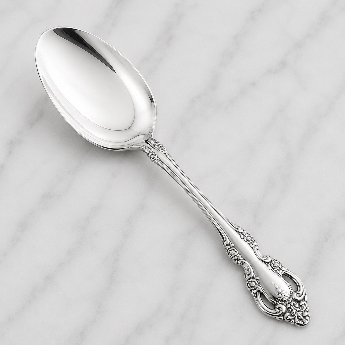 Oneida Community BRAHMS Stainless Serving Tablespoon Silverware Flatware Rococo
