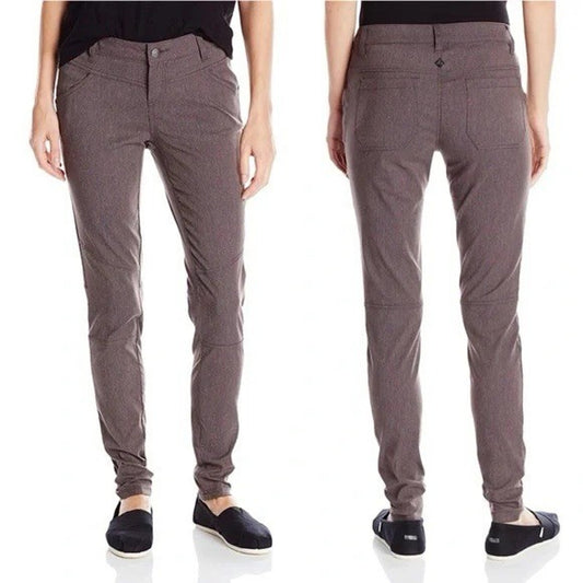 prAna Tashia 0/28 Brown Gorpcore Casual Outdoor Stretch Skinny Pants Mid-Rise