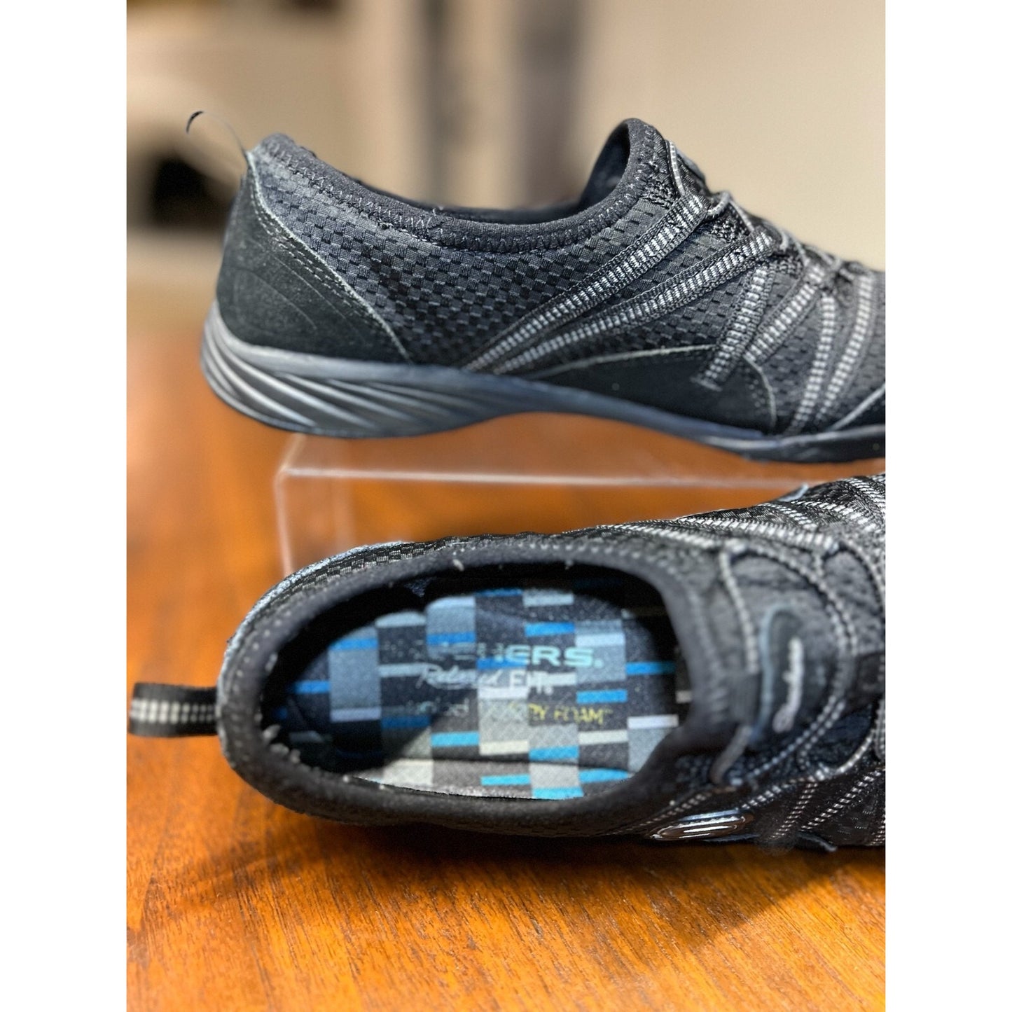 Skechers Women Sz 8 Flex Appeal 3.0 Moving Fast Memory Foam Slip-On Mesh No Lace