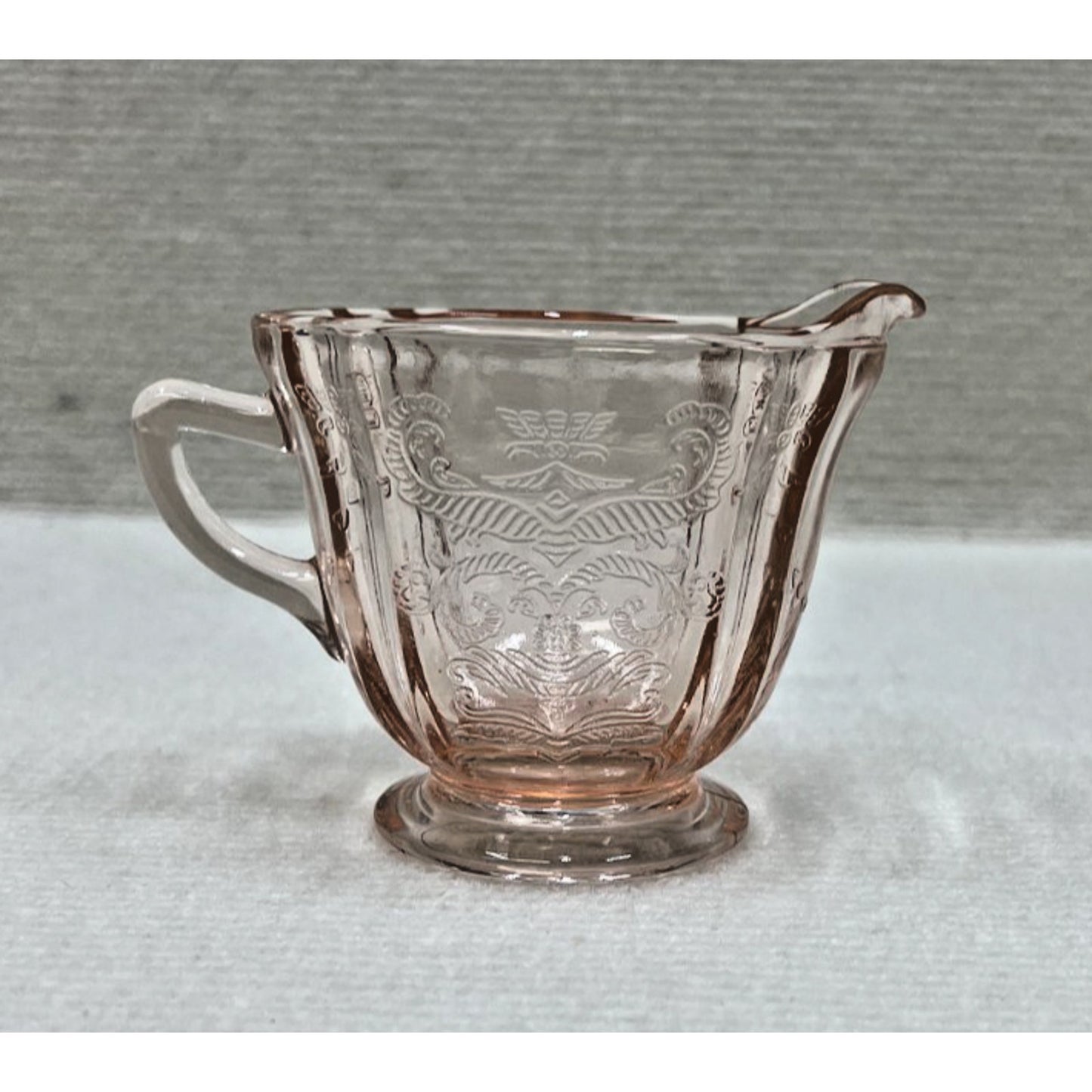 1980s Indiana Glass Pink Madrid Pattern Creamer Replacement Made in USA