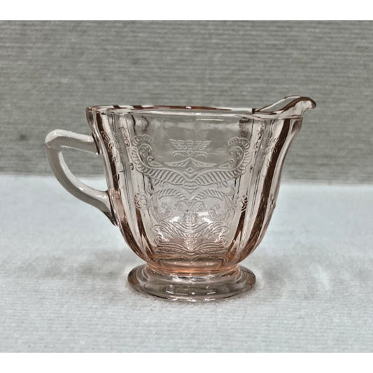 1980s Indiana Glass Pink Madrid Pattern Creamer Replacement Made in USA