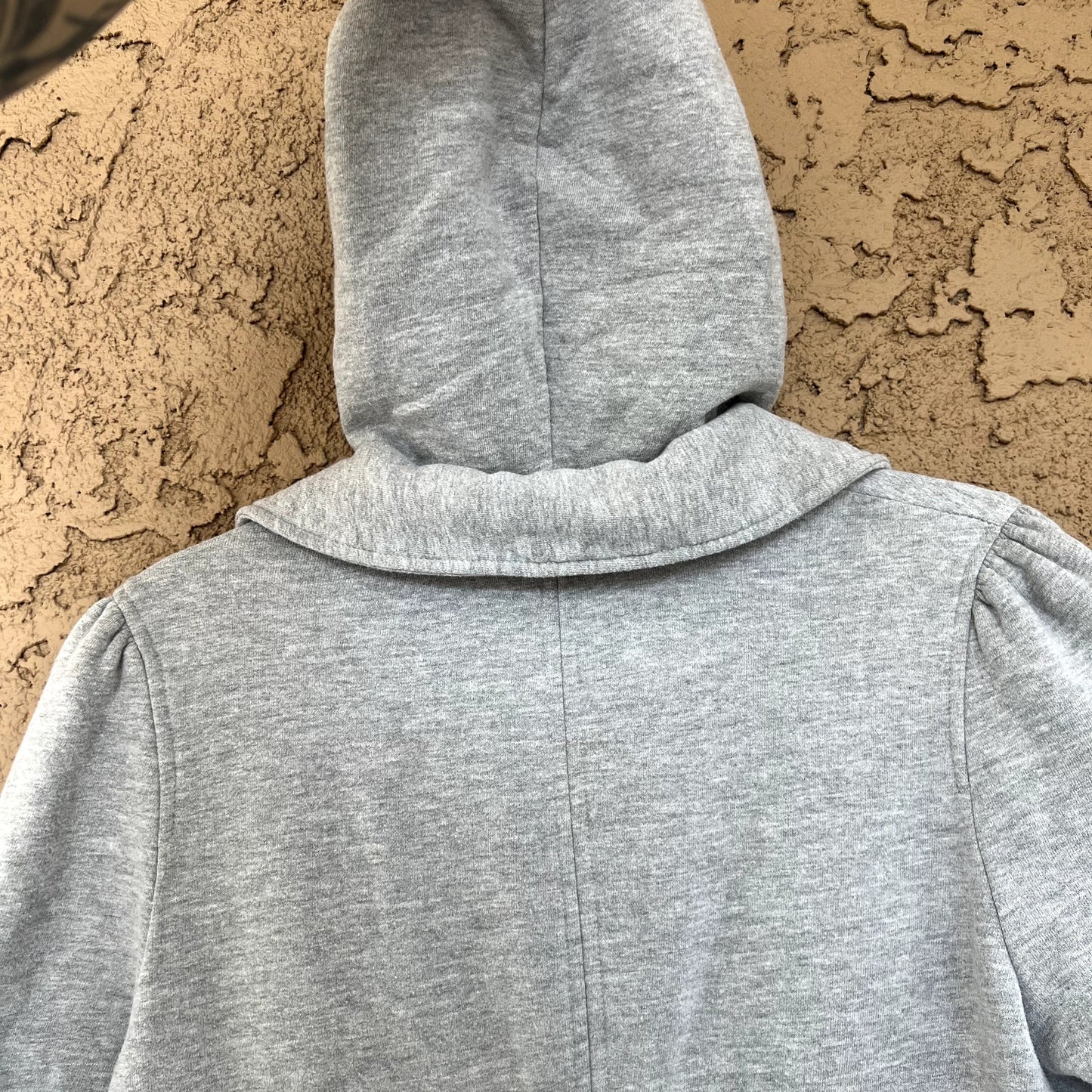 Juicy Couture Peacoat Jacket (M) Y2K Coat Hooded Empire Waist Double Breast VTG