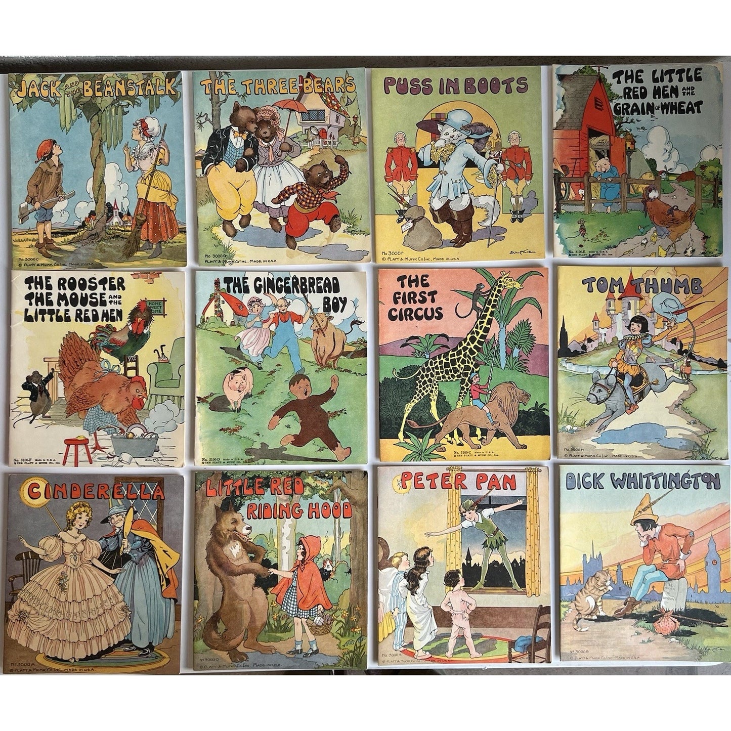 Lot Of 12 Depression Era Children's Books Platt & Munk 1930s Vintage Collectible
