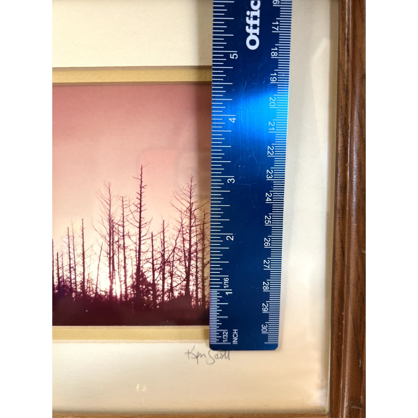 Ken Scott 1985 "Mack Lake Sunset" Michigan Original Signed Sepia Photograph