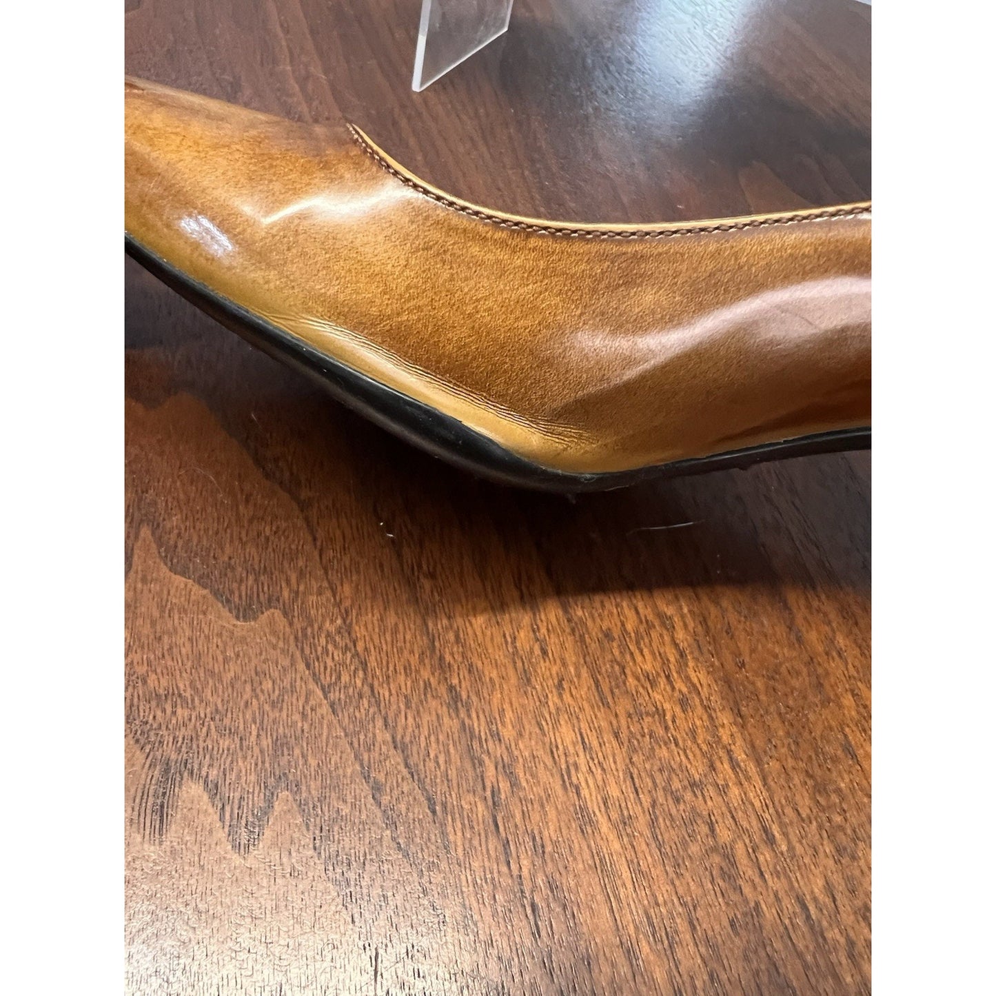 Vintage Prada Pointed-toe Brown Leather Pumps Women’s Size 38 / 7.5