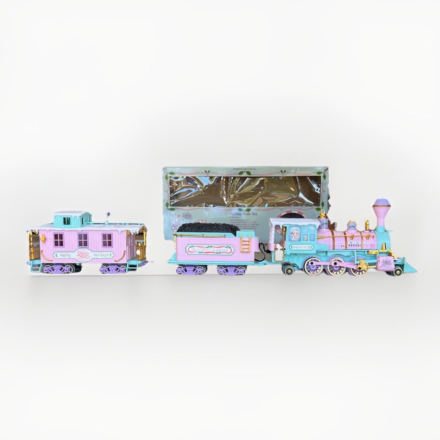 Vintage Enesco Holiday Precious Moments The Sugar Town Express Train Set