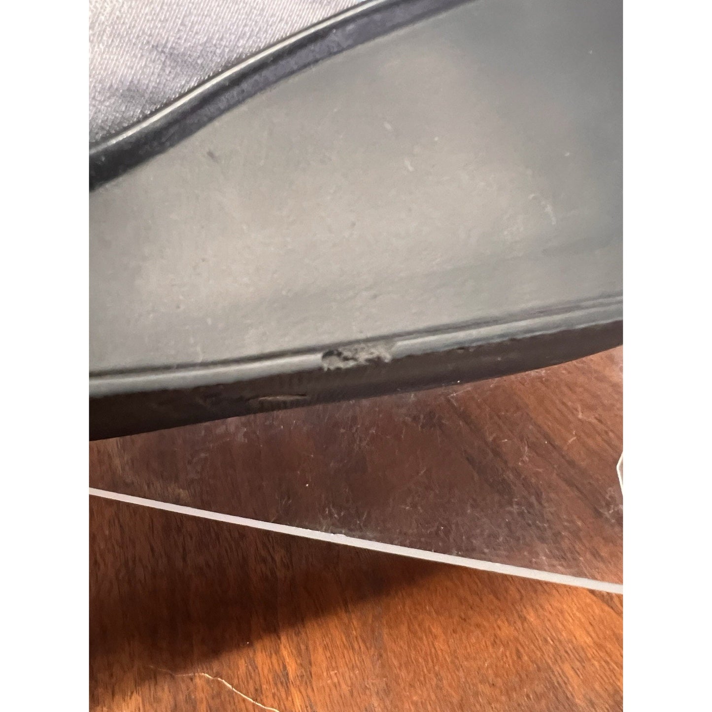 Franco Sarto Silver Cross-Cross Strap Black Wedge Sandal Women’s Size 6.5 US