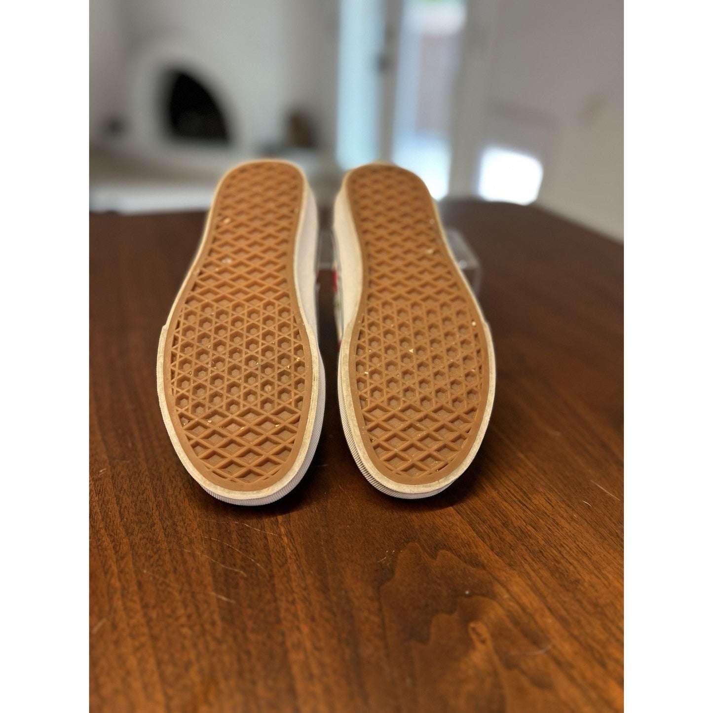 Vans Doheny Blue Check Rose Pattern Women's Sneakers Size 6