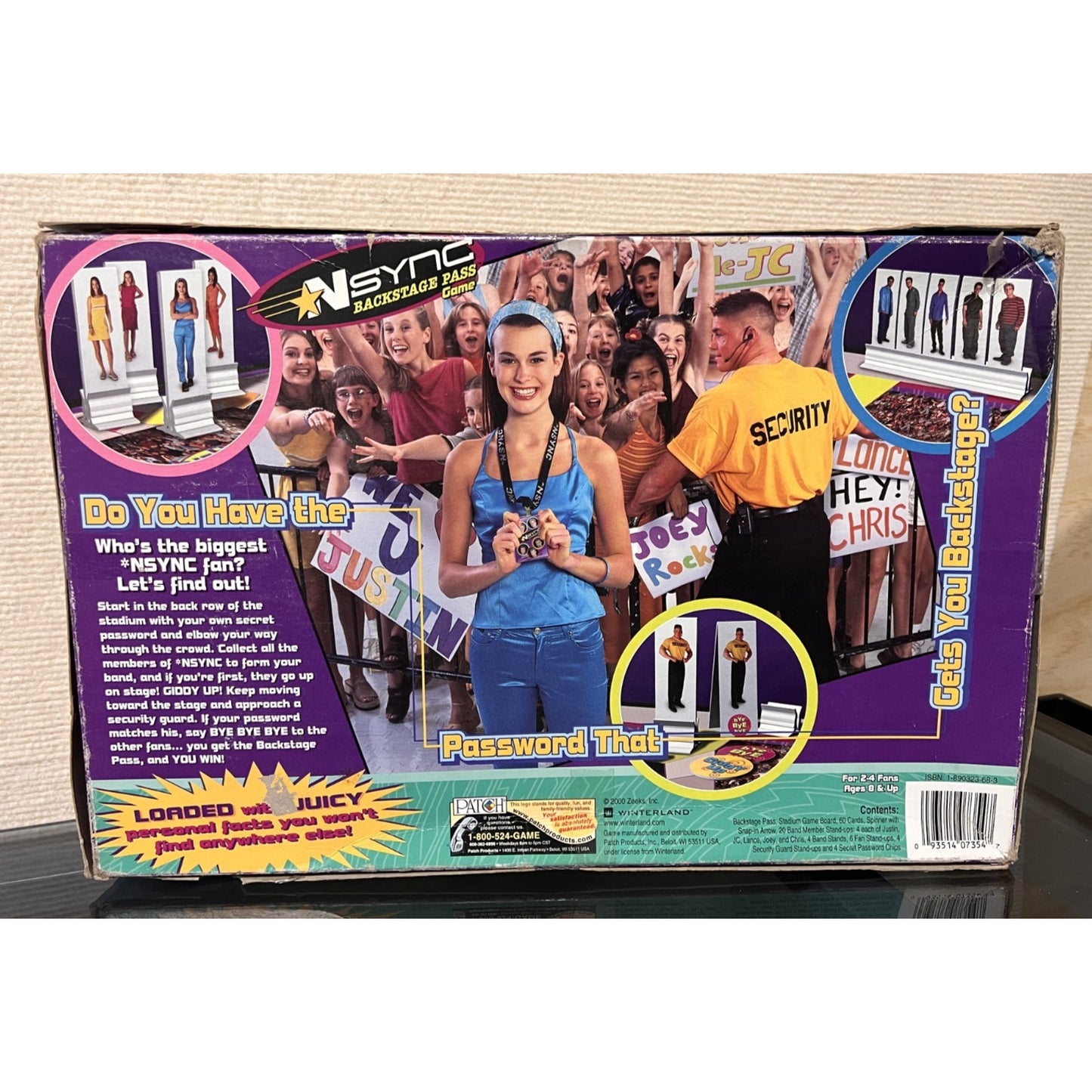 vintage 2000 NSYNC Backstage Pass board game by Patch Products Retro Design