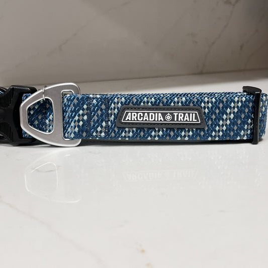 NEW Reflective XL Paracord 20-28” Unisex Blue Dog Rope Collar Arcadia Trail