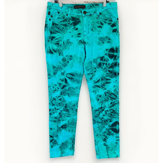 Rock Republic Berlin Tie Dye Jeans 14M 35” Skinny Jean Hippy Festival Funky