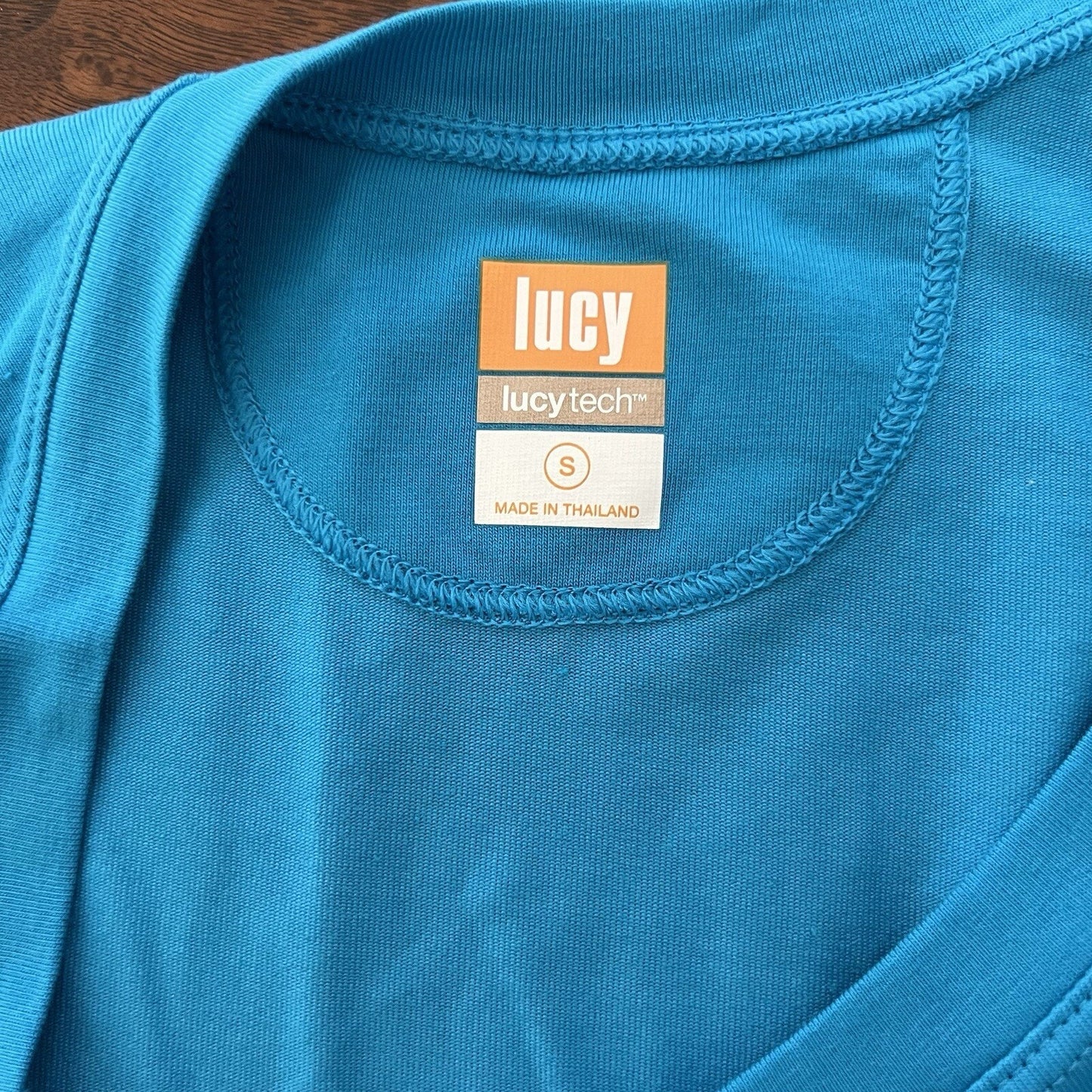 Lucy Tank Top Women (S) Blue Lucy Stretch Sleeveless Shirt Yoga Athletic Run Gym