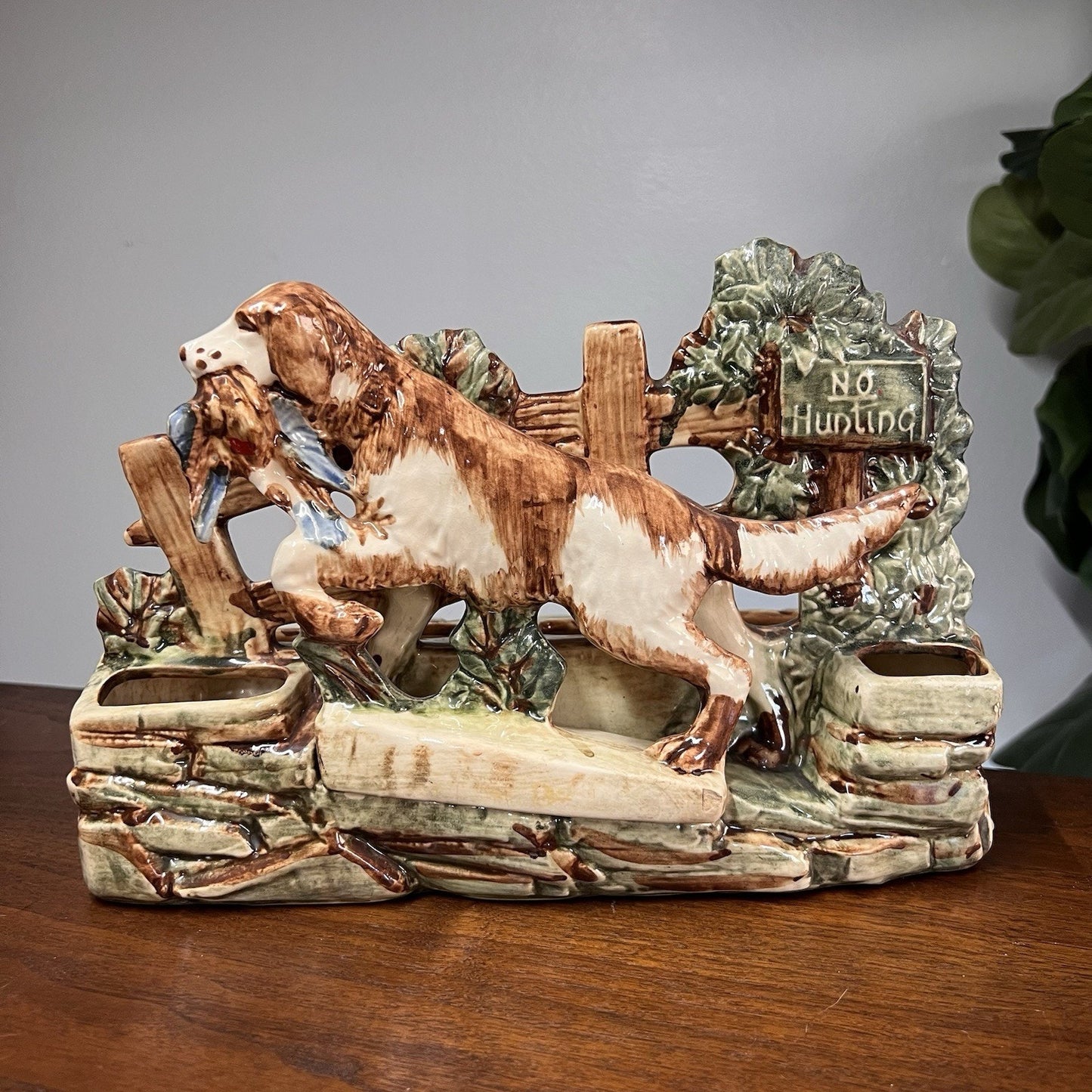 McCoy “No Hunting” Bird Dog Planter 13”