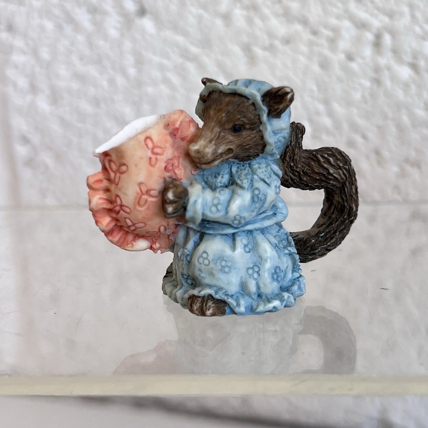 Vintage Little Red Riding Hood Hand Painted Miniature Teapot w/ Figures