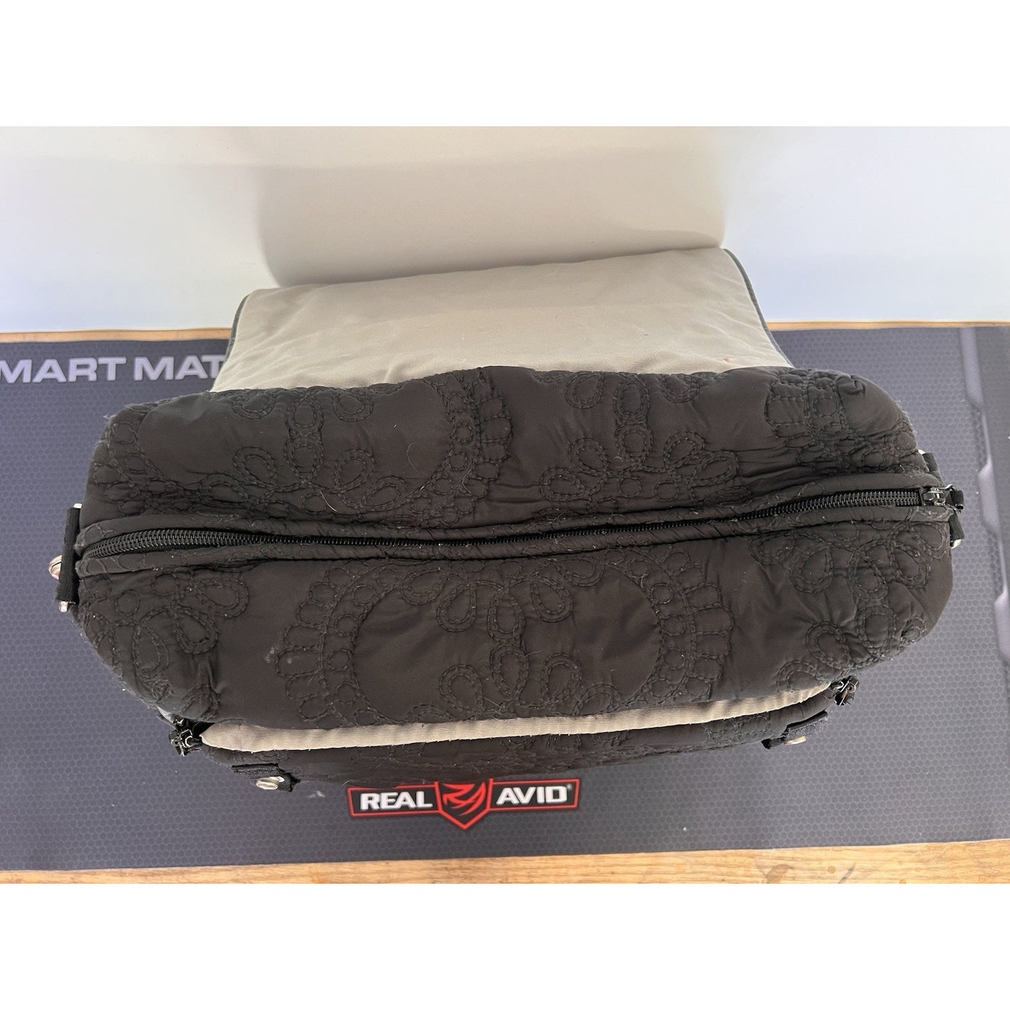 PETUNIA PICKLE BOTTOM Black Quilted Boxy Backpack, Diaper Bag