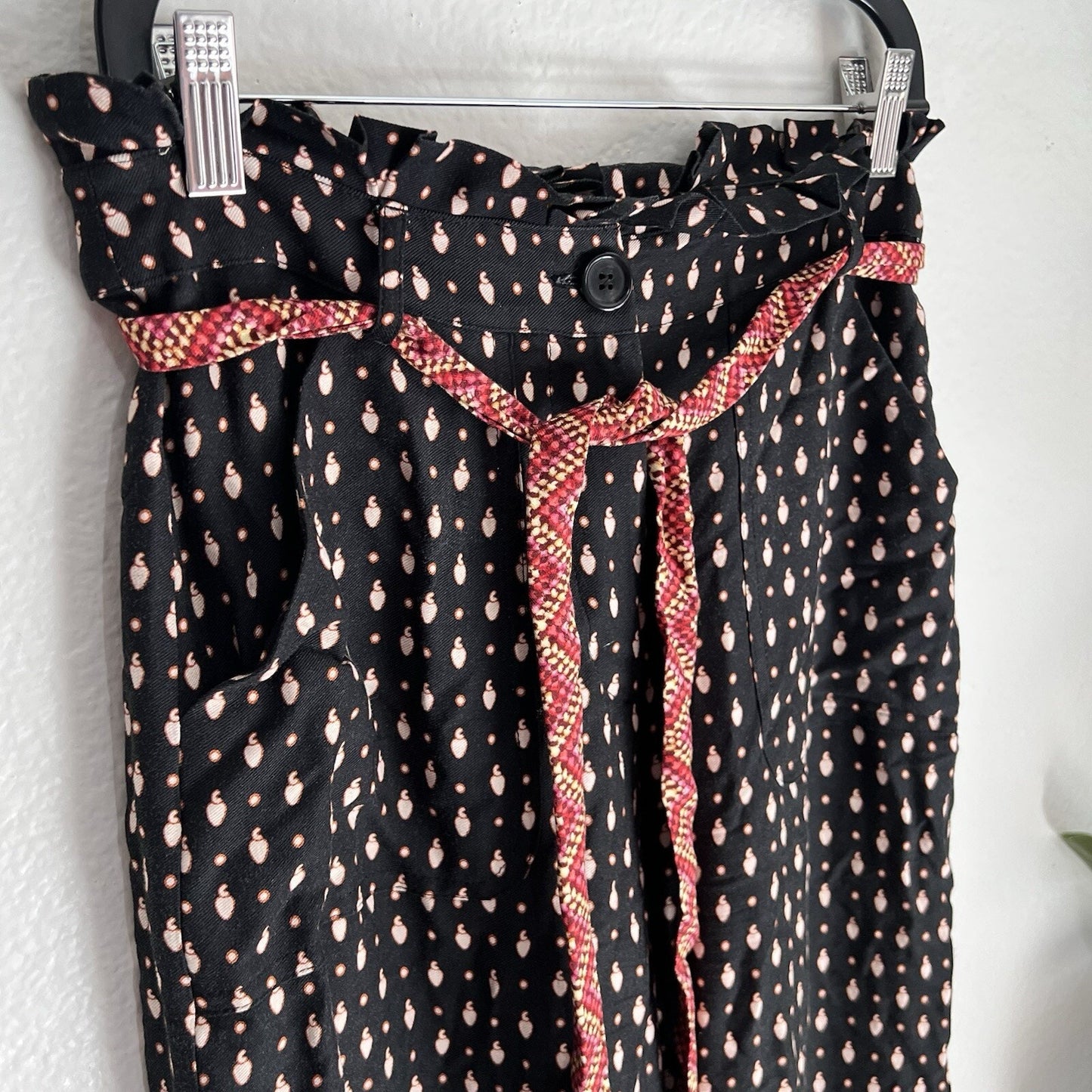 Anthropologie Farm Rio XS Paperbag Pants Refined Joggers Belted Tropical