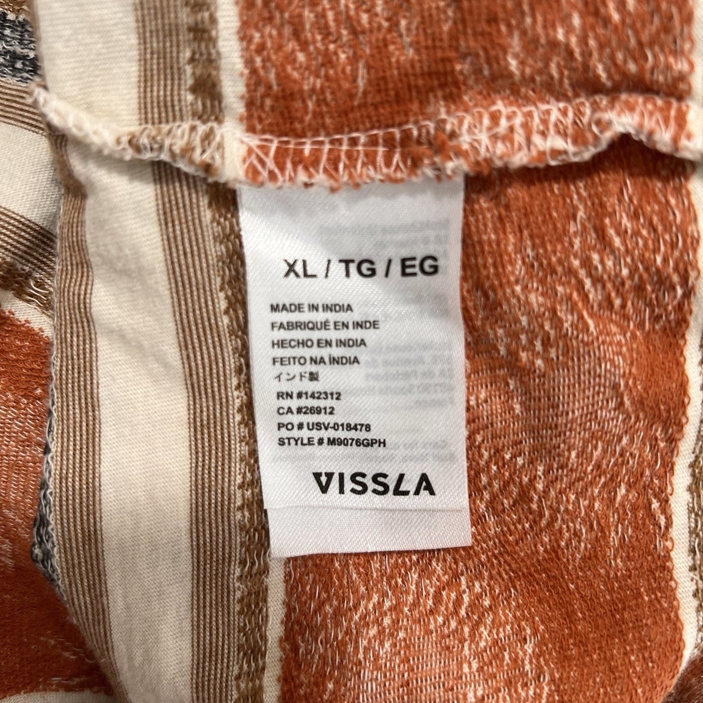 Vissla Hoodie XL Guadalupe Pullover Baja Surf Cali Beach Tribal Southwest Knit
