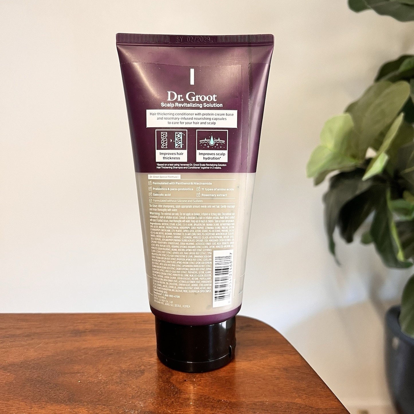 Dr. Groot Hair Thickening Conditioner 9.4 oz Reduces Scalp Buildup Revitalizing
