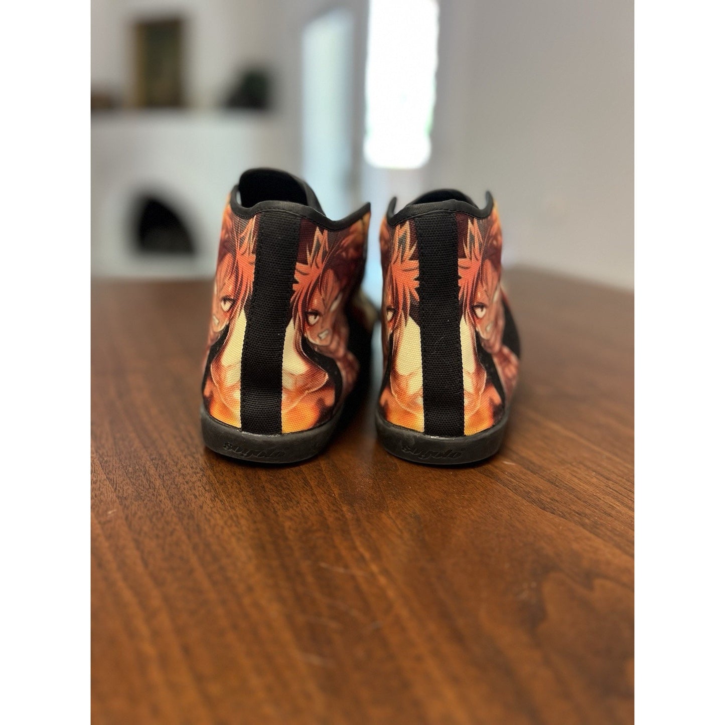 Soyoto Custom Natsu Dragneel of Fairy Tail Men’s High Top Canvas Sz 10 Sneaker