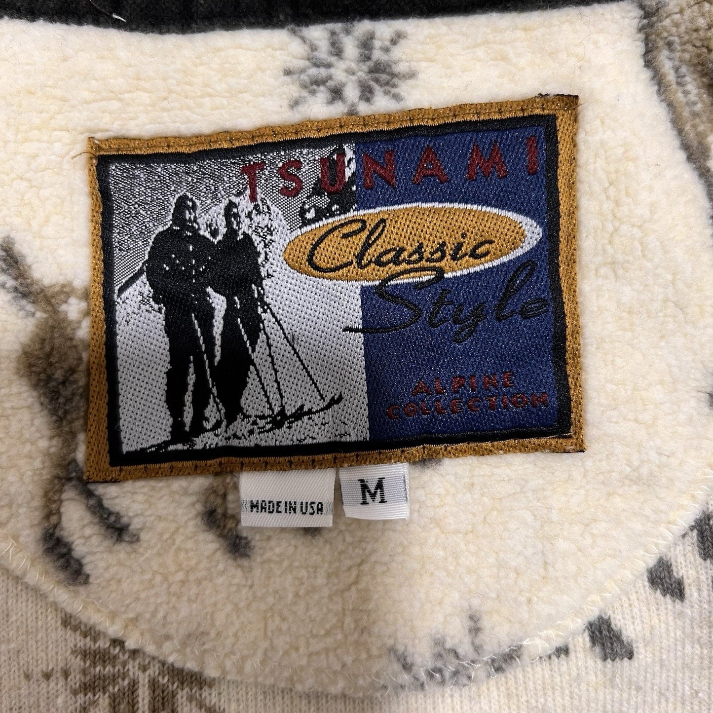 Vintage Tsunami Full Zip Fleece Vest Oversized (M) Deer Cozy Grandma Alpine Ski