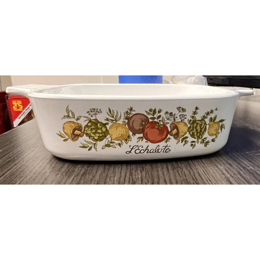 Vintage Corning L'Enchalote Square 1 Quart A-1-B Casserole Pan
