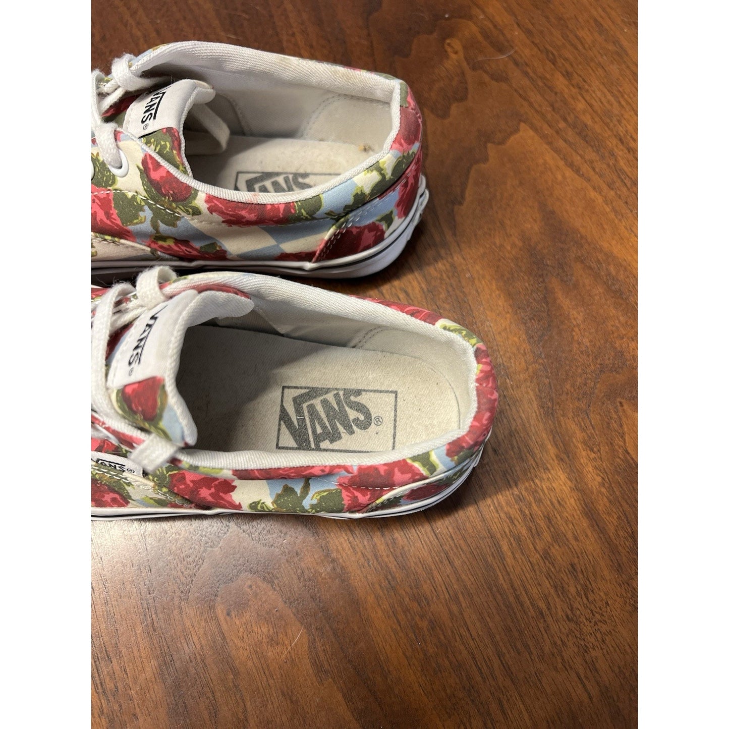 Vans Doheny Blue Check Rose Pattern Women's Sneakers Size 6