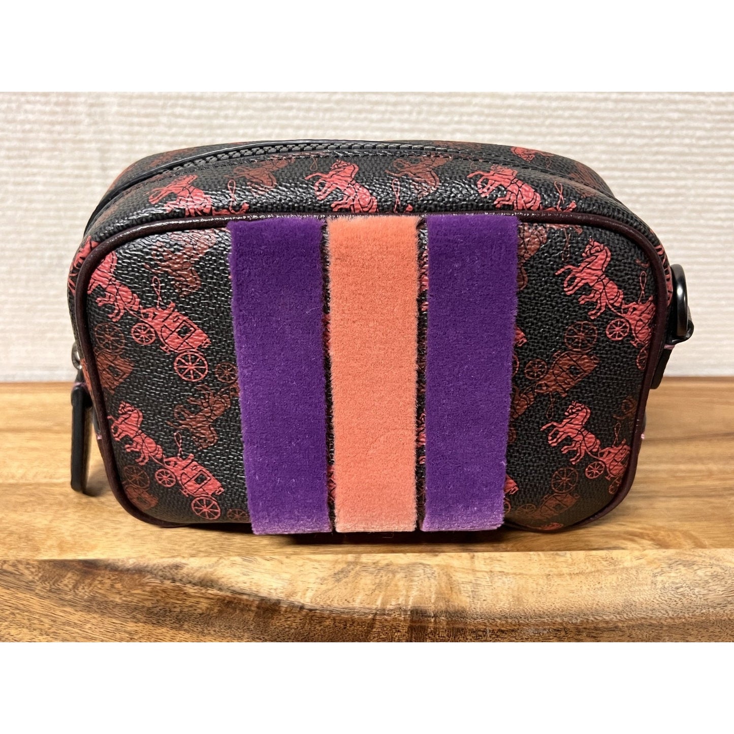 COACH Camera Bag 16 w/ Horse & Carriage Print & Varsity Stripe - #79368