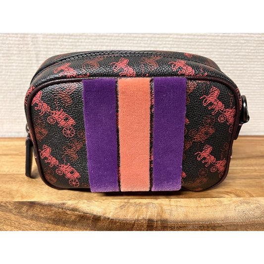 COACH Camera Bag 16 w/ Horse & Carriage Print & Varsity Stripe - #79368