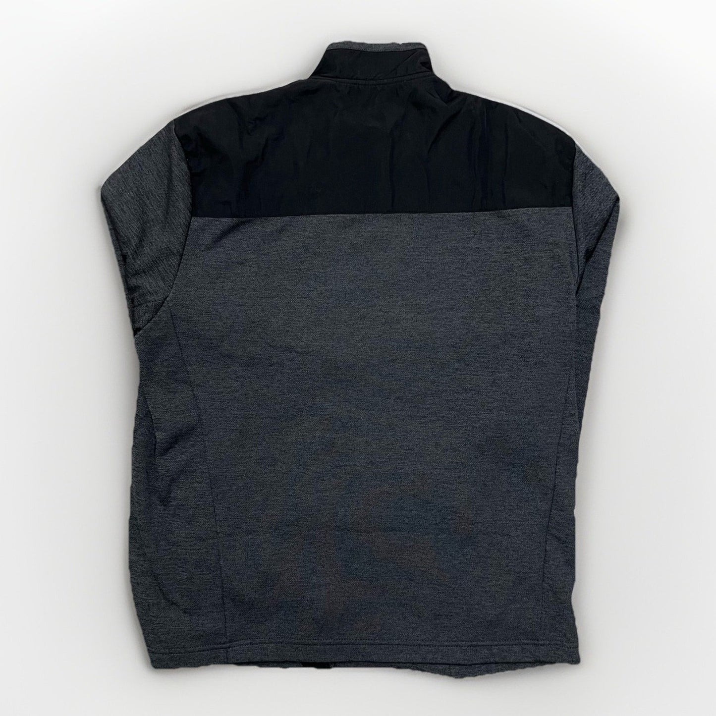 Orvis Mens Fleece Soft Shell Jacket (L) Black/Gray Full Zip Outdoor Mesh Bonded