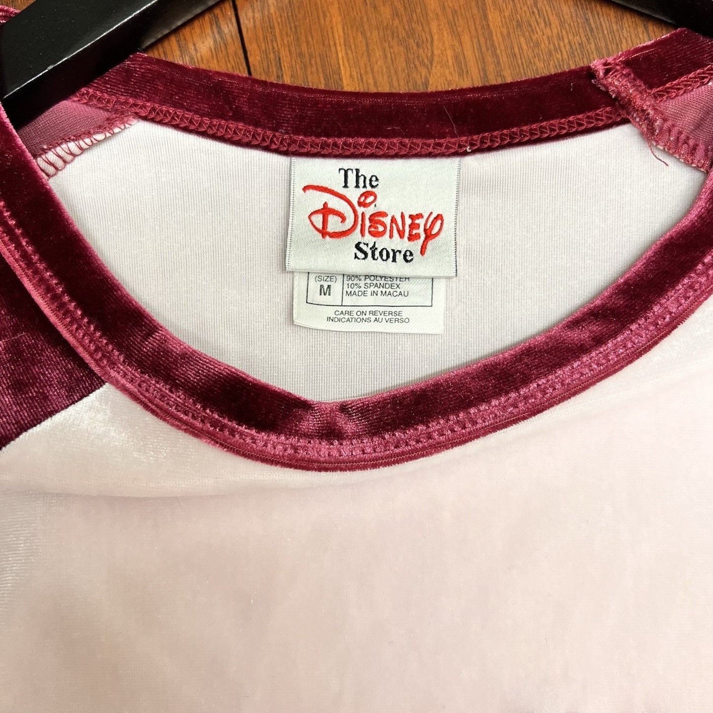 Vintage Disney Store Velvet Tinker Bell (M) Pink Long Sleeve Shirt Embroidered